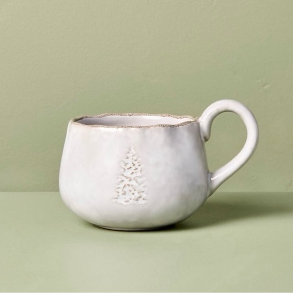 Hearth & Hand Other - 13.5oz Stoneware Christmas Tree Holiday Mug Sour Cream - Hearth & Hand